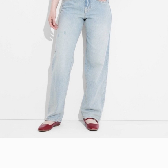 Wild Fable Women's Jeans Mid-Rise Double Waist 90s Relaxed Straight. Size 10 - Picture 9 of 9